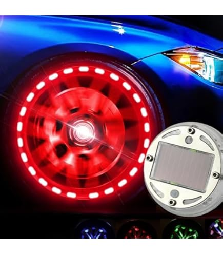 Amazon.co.jp: タイヤホイールライト ホイールキャップLEDライト 車用